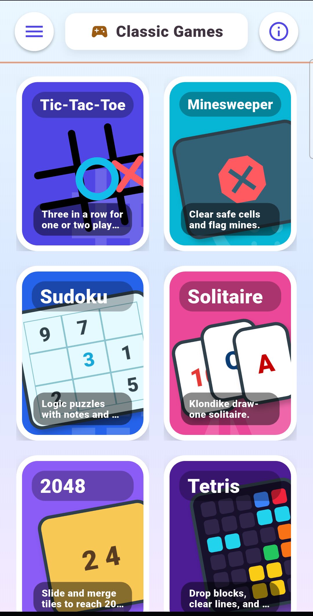 Classic Games Collection on Android